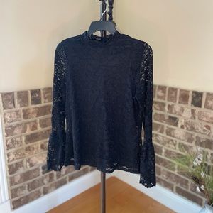 black dressy turtleneck long sleeve
